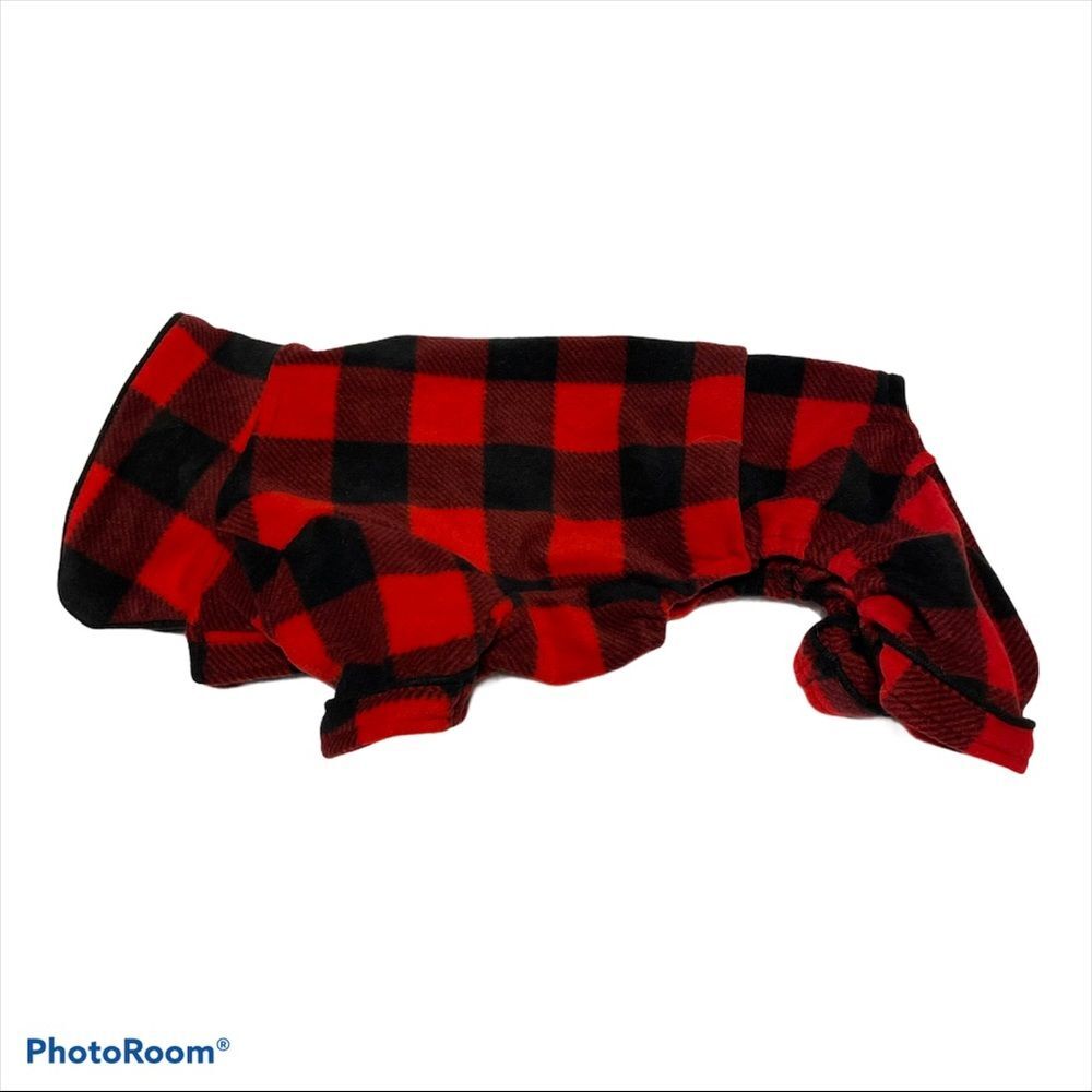 target dog sz small one piece sweater red plaid
